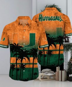 Miami Hurricanes Logo Coconut Tropical Hawaiian Shirt Beach Gift For Fans