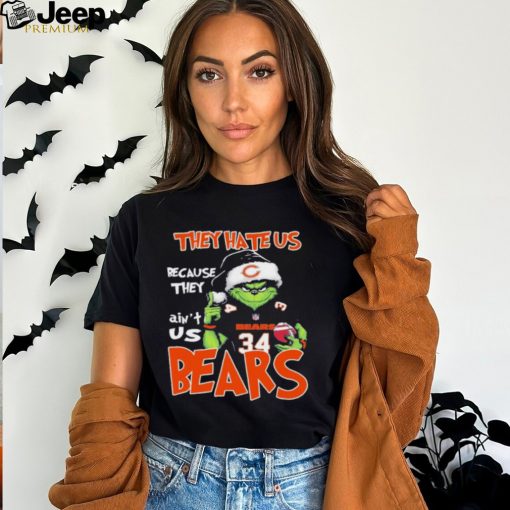 Official They Hate US Chicago Bears Football Santa Grinch Christmas shirt