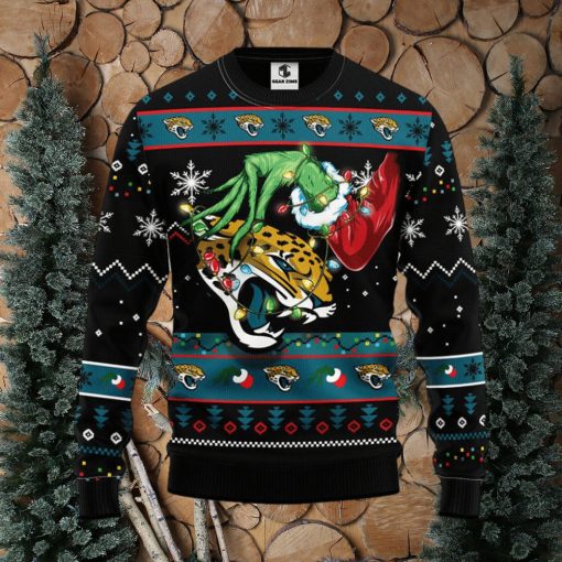 Jacksonville Jaguars Grinch Christmas Ugly Sweater