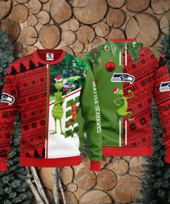 Seattle Seahawks Grinch & Scooby Doo Christmas Ugly Sweater