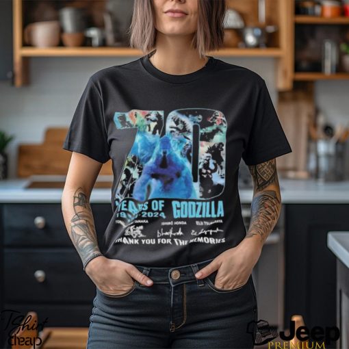 70 Years Of 1954 2024 Godzilla Thank You For The Memories T Shirt