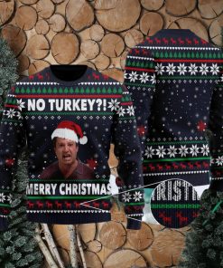 No Turkey Merry Quotes British TV Series Ugly Christmas Sweater Gift For Men Women