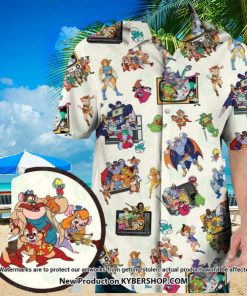 80S Famous Cartoon Characters Pattern Hawaiian Shirt