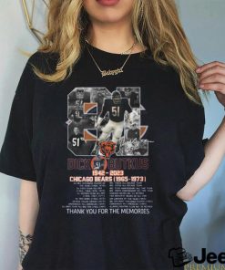 81 Years Of 1942 – 2023 Dick Butkus Chicago Bears 1965 – 1973 Thank You For The Memories T Shirt