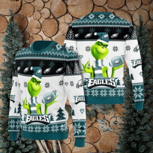 Philadelphia Eagles Grinch Knit Christmas Knitted Ugly Christmas Sweaters