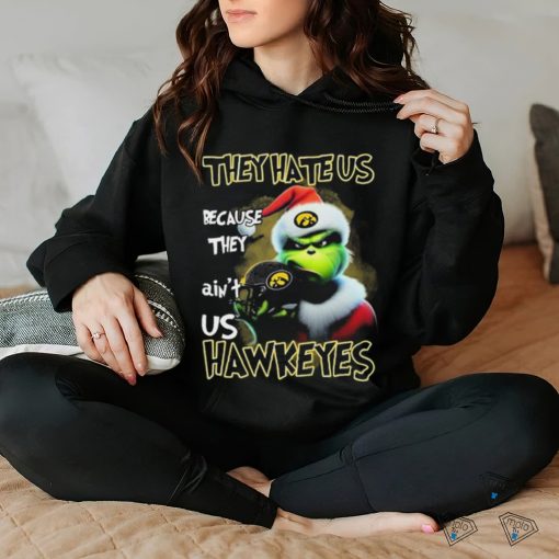 Santa Grinch Christmas They Hate Us Because Ain’t Us Iowa Hawkeyes Shirt