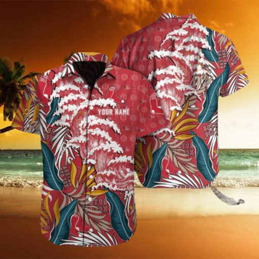 Boston Red Sox MLB Custom Name Hawaiian Shirt For Men Women Gift For Fans hawaiian shirt