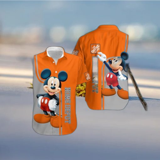 3D All Over Printed Home Depot Mickey Lover Short Sleeve Summer Gift Hawaiian Shirt