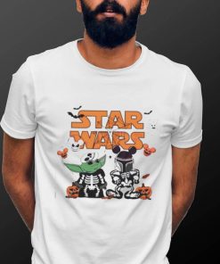 Star Wars Yoda And Boba Fett Skeleton Halloween Shirt