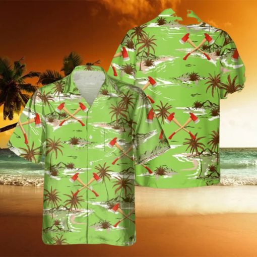 AWESOME FIREFIGHTER AOP POCKET HAWAIIAN SHIRT