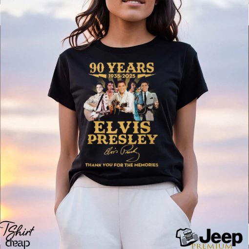 90 Years 1935 – 2025 Elvis Presley Thank You For The Memories T Shirt