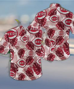 MLB Cincinnati Reds Logo Leaf 3D Hawaiian Shirt For Fans Gift Summer