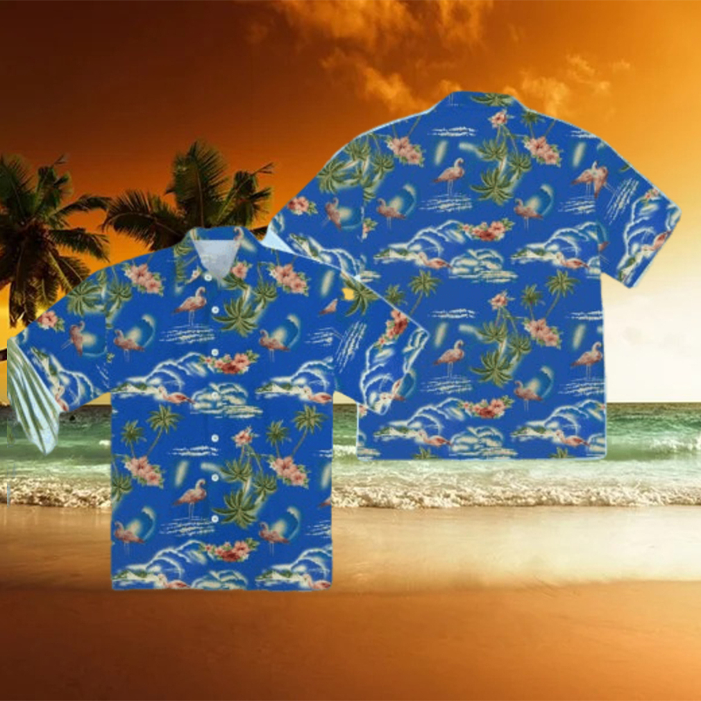 Blue best sale flamingo shirt