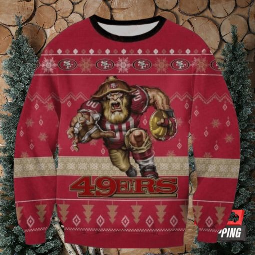 Nfl San Francisco 49Ers Players Mascot Ugly Christmas Sweaters