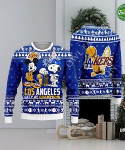 Cheap Mickey And Snoopy Los Angeles Dodgers Ugly Christmas Sweater Jumper