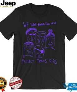 Pretty Chainsaw we have always been here protect trans kids art shirt