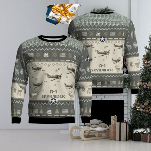 A 1 Skyraider A1 Aircraft New Trend Veteran Sweater Ugly Christmas Sweater Gift For Christmas