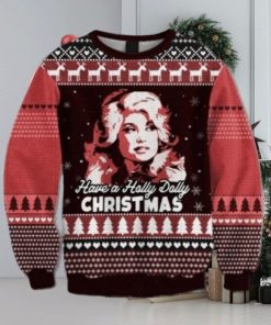 A Holly Dolly Parton Ugly Christmas Sweater