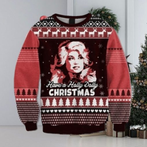 A Holly Dolly Parton Ugly Christmas Sweater