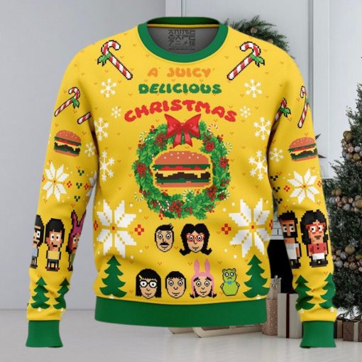 A Juicy Delicious Christmas Bob’s Burgers Ugly Christmas Sweater