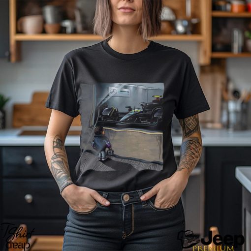 A Little Boy With The Passion With Lewis Hamilton Racing Car Mercedes AMG F1 Unisex T shirt