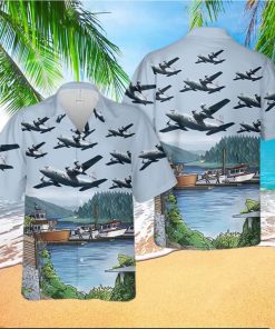 A Lockheed Wc 130h Of The 198th Airlift Squadron At Muniz Angb, San Juan Hawaiian Shirt For Men And Women