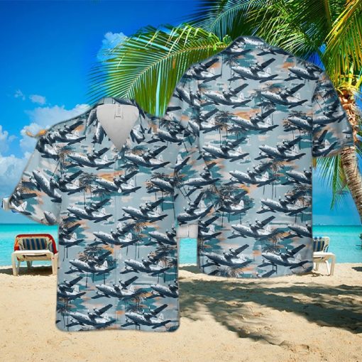 A Lockheed Wc 130h Of The 198th Airlift Squadron At Muniz Angb San Juan Hawaiian Shirt