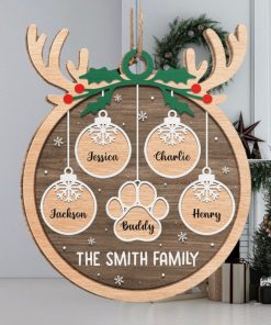 A Time Of Warmth And Togetherness Family Personalized Custom Ornament