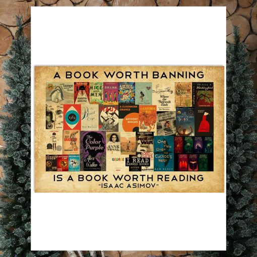 A book worth banning  Book Lover Horizontal Poster