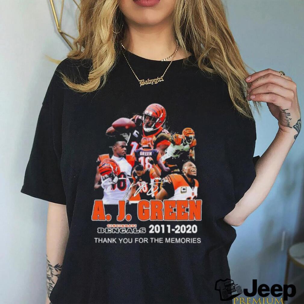 A. J. Green Cincinnati Bengals 2011 – 2020 Thank You For The Memories  Unisex T-Shirt, hoodie, sweater and long sleeve