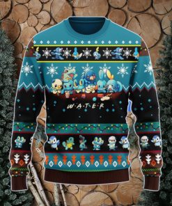 Pokemon Water Ugly Christmas Sweater Anime Men And Women Christmas Gift