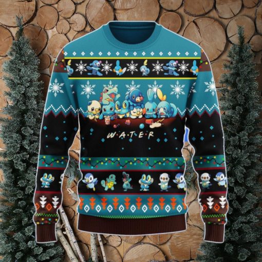 Pokemon Water Ugly Christmas Sweater Anime Men And Women Christmas Gift