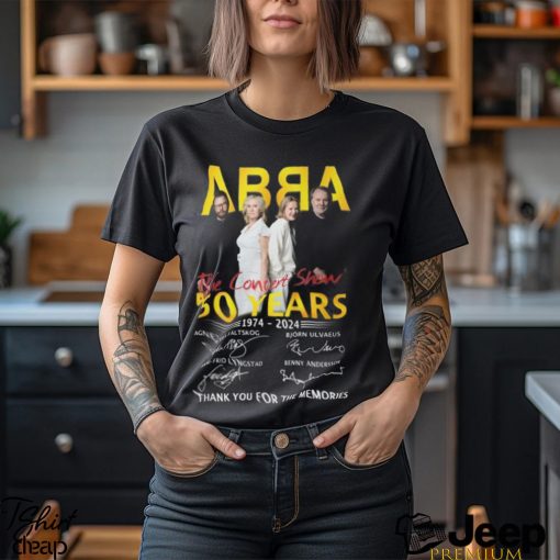 ABBA The Concert Show 50 Years 1974 2024 Thank You For The Memories Unisex T Shirt