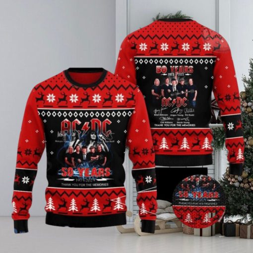 ACDC 50 Years 3D Ugly Christmas Sweater Christmas Gift Men And Women 2023 Sweater