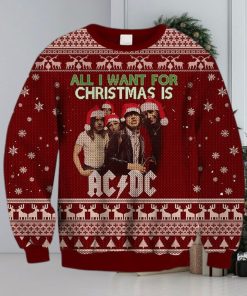 ACDC All I Want For Christmas Is ACDC 2023 Ugly Chirstmas Sweater