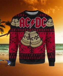 ACDC Hells Bells Black Thunder Fan Gifts 2023 Ugly Chirstmas Sweater