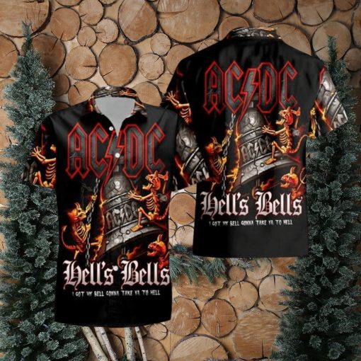 ACDC Music Lover I Got My Bell Gonna Take Ya To Hell ACDC Hawaiian Shirt