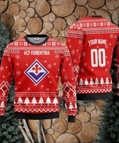 ACF Fiorentina Personalized Ugly Christmas Sweater Red Version