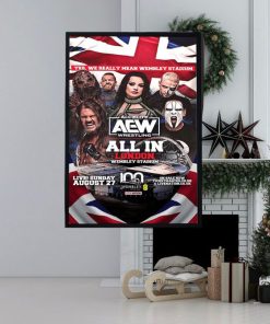 AEW All Elite Wresting All In London Wembley Stadium August 27 Home Decor Poster Canvas