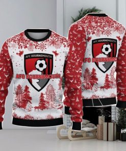 AFC Bournemouth Big Logo Pine Trees Big Fans Gift Christmas Sweater For Men And Women