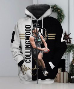 AFL Collingwood Magpies Broodie Grundy #4 Zip Up Hoodie Ver 1