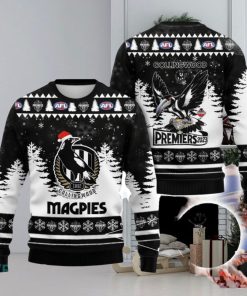 AFL Premiers Collingwood FC 3D Ugly Christmas Sweater Christmas Gift Men And Women 2023 Sweater