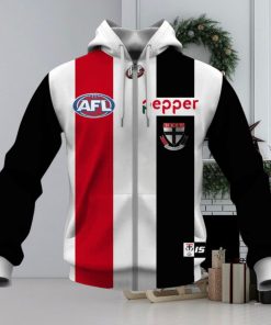 AFL St Kilda Saints Custom Name Number 2020 Clash Guernsey Zip Up Hoodie