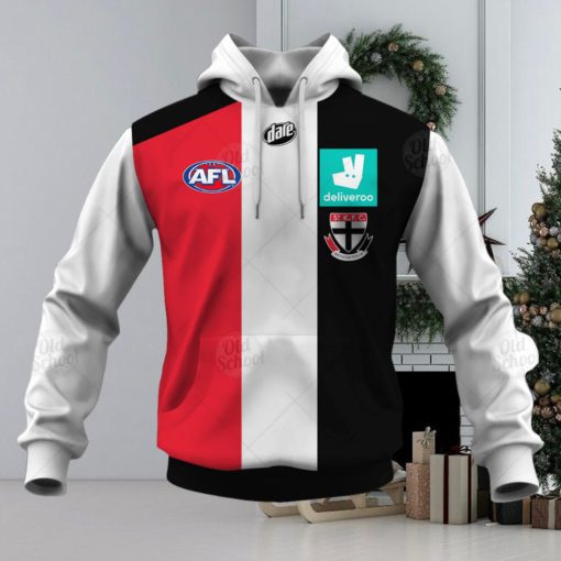 AFL St Kilda Saints Custom Name Number 2021 Home Guernsey Pullover Hoodie Ver 1