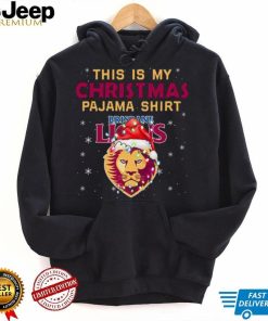 AFL This is christmas Pajamas T shirt Brisbane Lions T shirt