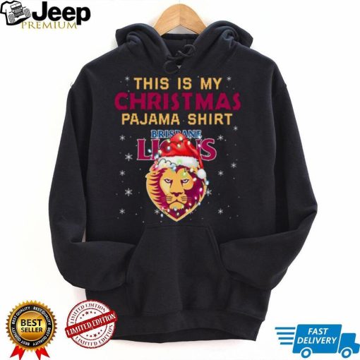 AFL This is christmas Pajamas T shirt Brisbane Lions T shirt