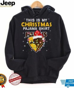 AFL This is christmas Pajamas T shirt Hawthorn Hawks T shirt