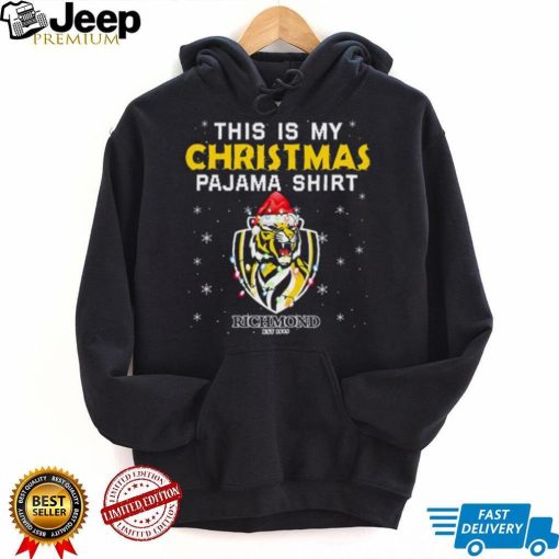 AFL This is christmas Pajamas T shirt Richmond Tigers T shirt