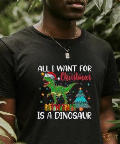 ALL i want for christmaas is a dinosaur shirt