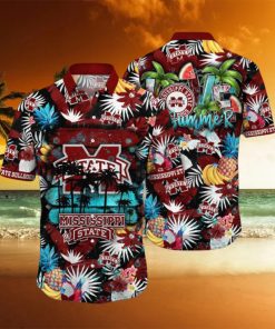 ALOHA SUMMER NCAA MISSISSIPPI STATE BULLDOGS HAWAIIAN SHIRT TROPICAL FRUIT PATTERN
